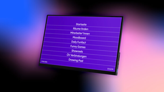 Welcome Screen: Auswahl Page