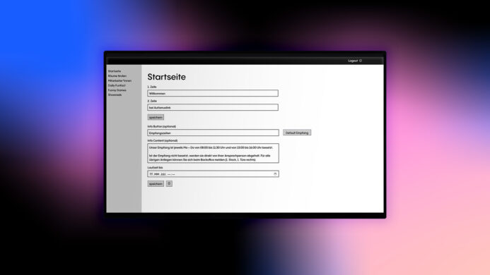 Welcome Screen: Admin Page 01