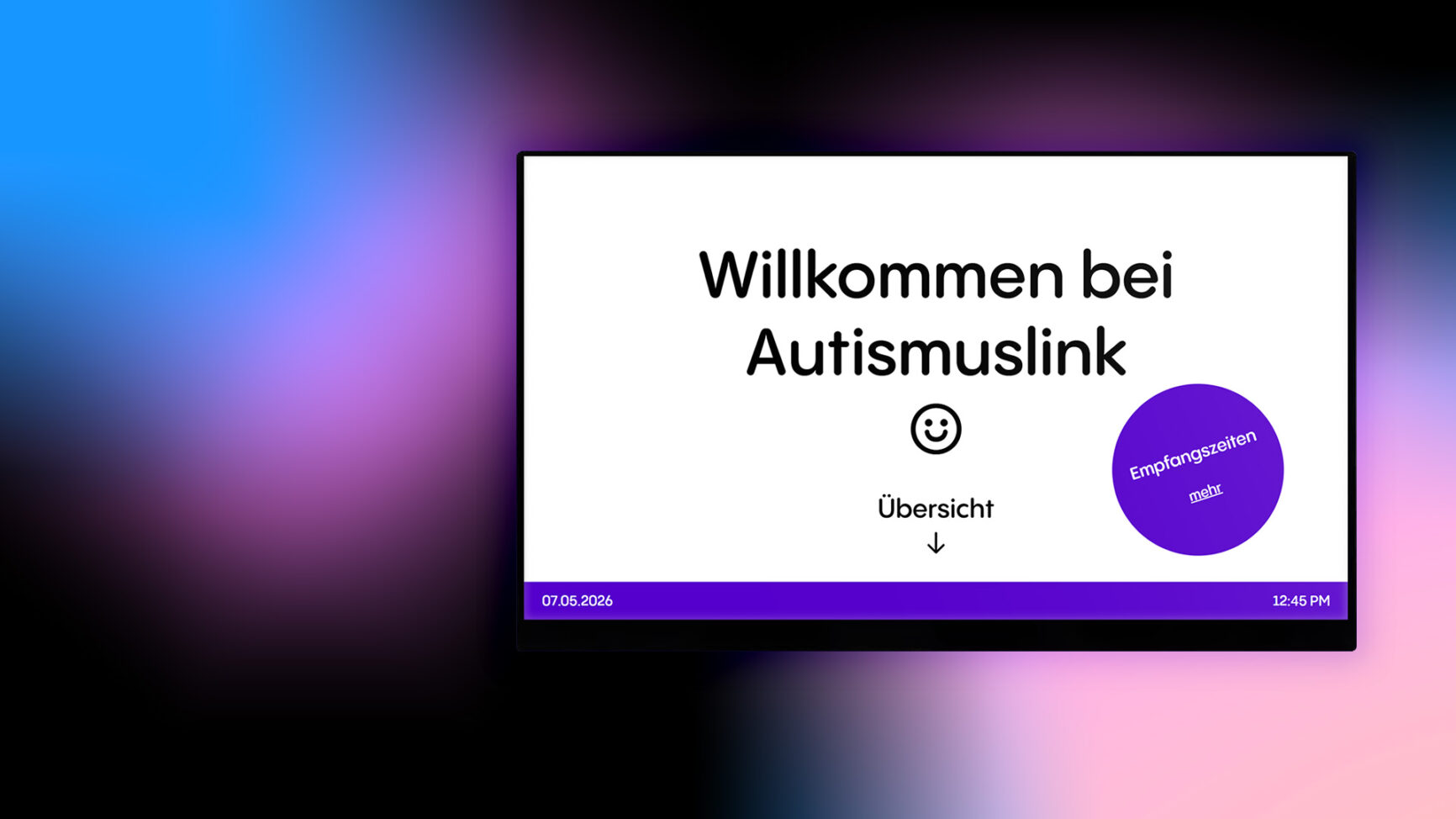 Welcome Screen: Start Page